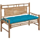 The Living Store Vrtna klop z blazino 120 cm bambus - Vrtna Klop, (21437896) Cene