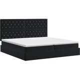  Podesivi krevet s madracem Crna 200 x 200 cm Baršun - Crna 200 x 200 cm Kristal s dugmadima | shoptok.hr