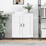 vidaXL Komoda bela 69,5x34x90 cm inženirski les | Shoptok.si