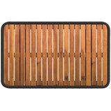  Vrtni set za objed 3 pcs Crna i Siva Poli Ratan i Drvo Akacije | shoptok.hr