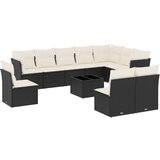  The Living Store Vrtna sedežna garnitura 11-delna z blazinami črn poli ratan - Vrtna Sedežna Garniture, (21446863) | Shoptok.si