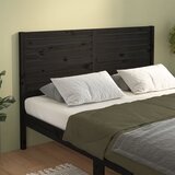 Maison Chic posteljno vzglavje - vzglavna omarica - nočna omarica črno 166x4x100 cm trdna borovina, (21705547) | Shoptok.si