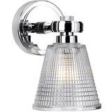 Elstead Lighting Elstead Gunnislake Stenska svetilka z 1 lučjo, senčnik iz poliranega kromiranega stekla, IP44, G9, (22099264) | Shoptok.si