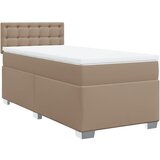 vidaXL Box spring postelja z vzmetnico kapučino 90x200 cm umetno usnje, (21309145) | Shoptok.si