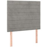  Za krevet s uzglavljem svjetlosivi 90x190 cm baršunasti | shoptok.hr