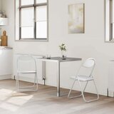  Sklopiva stolica 2 pcs Bijeli 48 x 43 5 x 81 cm Lažna koža - Bijeli 2 | shoptok.hr