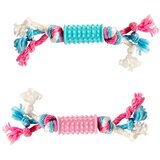 Duvo dogtoy puppy tpr stick with cotton rope 20cm Cene
