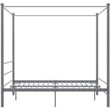  Okvir za krevet s nadstrešnicom sivi metalni 160 x 200 cm | Eponuda.com
