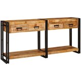  Konzolni stolovi 2 pcs Smeđa 161 x 33 x 75 cm Čvrsto drvo manga | shoptok.hr
