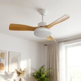 Brilagi LED stropni ventilator sa prigušivačem LED/34W/230V 106 cm bela/smeđa + daljinski upravljač | Eponuda.com