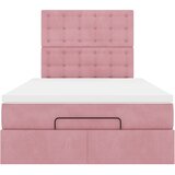  Okvir za krevet s madracima ružičasti 120 x 190 cm baršunasti | shoptok.hr