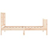  Posteljni okvir z vzglavjem 100x200 cm trden les | Shoptok.si