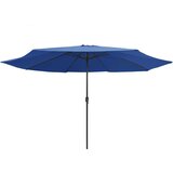 vidaXL Zunanji senčnik s kovinskim drogom 400 cm sinje moder | Shoptok.si