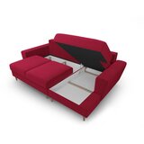Cosmopolitan Design Crvena baršunasti sklopiva/s prostorom za odlaganje kutna garnitura (s desnim kutom/s ležaljkom) Kyoto – | shoptok.hr