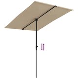  Vrtni suncobran s aluminijskim stupom 2 x 1,5 m smeđe-sivi | Eponuda.com
