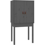  Visoka komoda siva 60 x 40 x 120 cm od masivne borovine | shoptok.hr