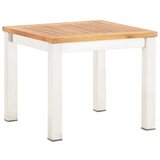  Stranska mizica 45x45x38 cm akacija in nerjaveče jeklo | Shoptok.si