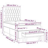  Box spring postelja z vzmetnico črna 100x200 cm blago, (20791401) | Shoptok.si
