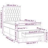  S oprugama i madracem crni 100 x 200 cm od tkanine | shoptok.hr