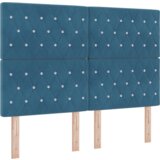 Box Spring Krevet s Madracem Tamnoplavi 160x200 cm Baršun | shoptok.hr