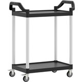Furnova 2-nadstropni voziček črn 81x41x92 cm aluminij, (21951403) | Shoptok.si