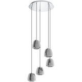 Eglo 39668 - visilica na sajli albarino 5xE27/40W/230V, zadimljeno staklo | Eponuda.com
