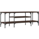 Maison Chic TV omarica - TV stojalo - Televizijska omarica rjavi hrast 121x35x45 cm inženirski les in železo, (21702046) | Shoptok.si