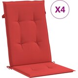  Jastuci za vrtne stolice 4 kom crveni 120x50x3 cm od tkanine | shoptok.hr