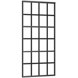  Klizna vrata s priborom crna 90 x 205 cm od ESG stakla | shoptok.hr