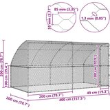  Pasja lopa s shranjevanjem 2 pcs srebrna 4 x 2 x 2 m Jeklo - - Srebrna - 43.1 - 4 x 2 x 2 m - 2025-vidaXL-TOPSELLER | Shoptok.si