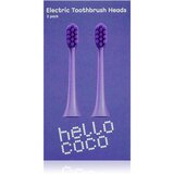 Hello Coco Electric Toothbrush Heads Purple nadomestne glave za zobno ščetko 2 kos | Shoptok.si
