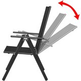 In Vrtne sklopive stolice 4 kom aluminijum i tekstilen crne | shoptok.hr