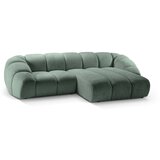 Micadoni Home Svetlo zelena žametna kotna sedežna garnitura Diana – | Shoptok.si