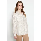 Trendyol Shirt - Beige - Relaxed fit
