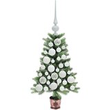 vidaXL Božično drevo med 150 LED z stojalom Zelena 65 cm PE | Shoptok.si
