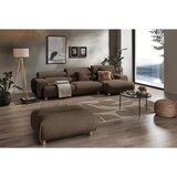 Lomoco KOTNA SEDEŽNA GARNITURA, velur temno rjava | Shoptok.si