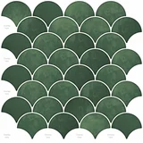 Pločica riblje ljuske 10 pcs Tamnozelena 30 x 30 cm