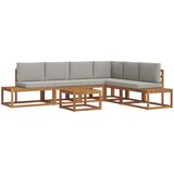  Set vanjskih sofa s jastukom 7 Komad Prirodna i svijetlo siva | Eponuda.com