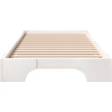 vidaXL Posteljni okvir s shranjevanjem Bela 90 x 220 cm les | Shoptok.si