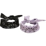Urban Classics Accessoires Satin scarf 2-pack black/lilac Cene
