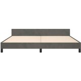  Posteljni okvir z vzglavjem temno siv 200x200 cm žamet, (20788495) | Shoptok.si