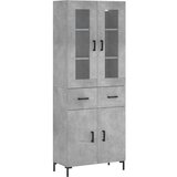 vidaXL Visoka komoda siva betona 69 5x34x180 cm od konstruiranog drva | shoptok.hr