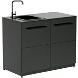 Cozze Elements Modul za letno kuhinjo s koritom (Črna, Š x G x V: 110 x 60 x 88,5 cm, Jeklo) Cene