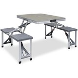 vidaXL Zložljiva miza za kampiranje s 4 sedeži jeklo aluminij, (20817002) Cene