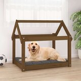 vidaXL Krevet za pse smeđa boja meda 81x60x70 cm od masivne borovine | shoptok.hr