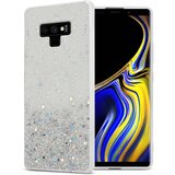 Cadorabo Case, združljiv s Samsungom v prozornem z bleščicami - zaščitnim pokrovom, narejen iz fleksibilnega silikona TPU s penečimi bleščicami, (20575745) | Shoptok.si