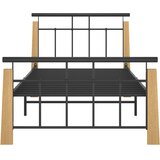  Okvir za krevet od metala i masivne hrastovine 90 x 200 cm | shoptok.hr