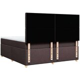 vidaXL Box spring postelja z vzmetnico temno rjav 200x200 cm blago, (21310961) | Shoptok.si