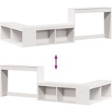  Noćni ormarić sa stolom bijeli 232x112x75 cm masivna borovina | shoptok.hr