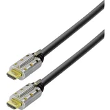 HDMI kabel HDMI-A vtič, HDMI-A vtič 20 m črna C 505-20 L 4K UHD, zaščiten, avdio povratni kanal, lahko se privije, pozlačeni konektorji HDMI, (20415978)